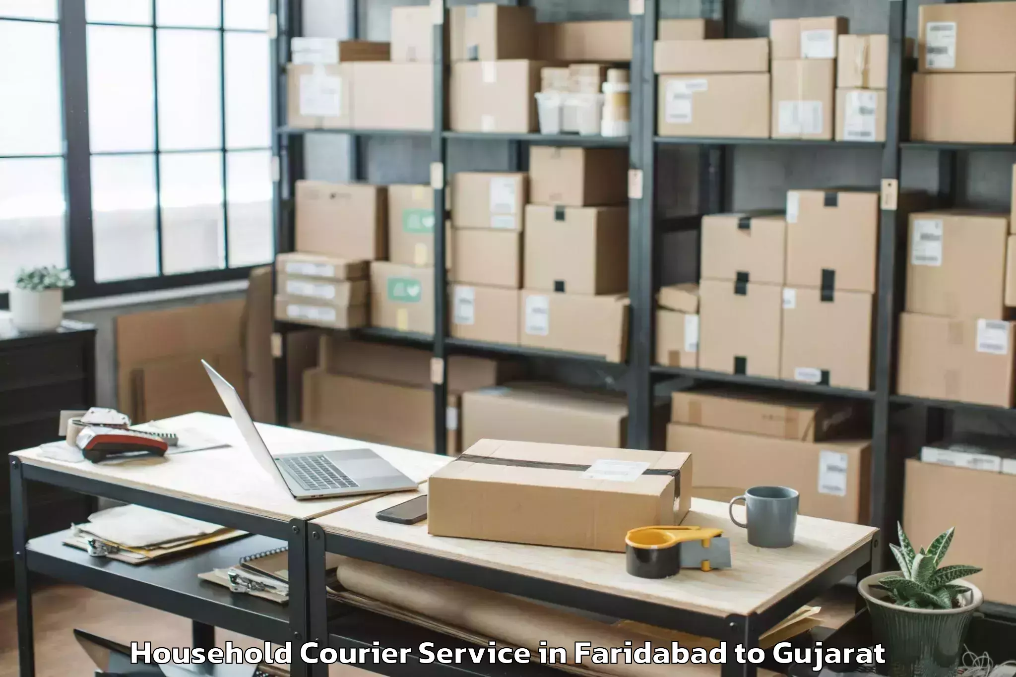 Leading Faridabad to Satlasana Household Courier Provider